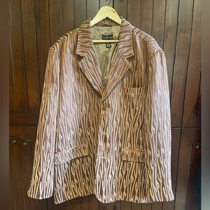 Pendleton Beige and Brown Patterned Blazer